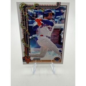 2025 Topps Holiday Juan Soto New York Mets Baseball Card H150 MLB Outfielder